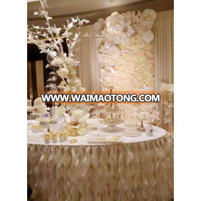 Decorative Organza Ruffled table skirt tutu table skirt